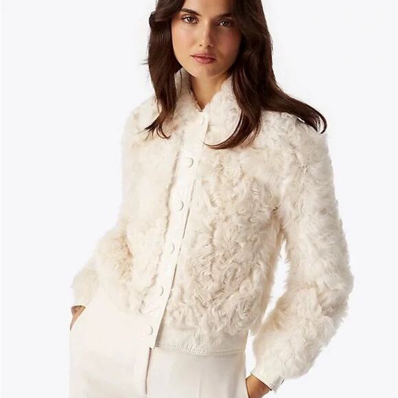 Tory Burch Camilla Lamb Shearling Leather Jacket - Picture 1 of 16